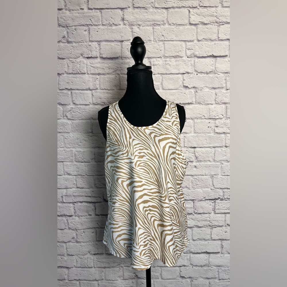 Banana Republic Factory Zebra Striped Sleeveless Top size L